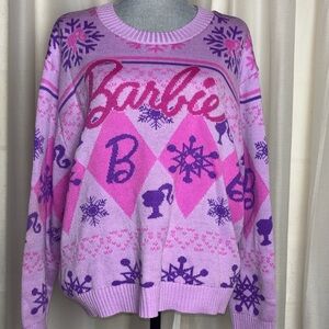 Barbie Pink & Purple Knit Sweater - Women's Casual Pullover